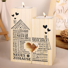 Einweihungsgeschenk Kerzenhalter Holz Neue Wohnung Haus