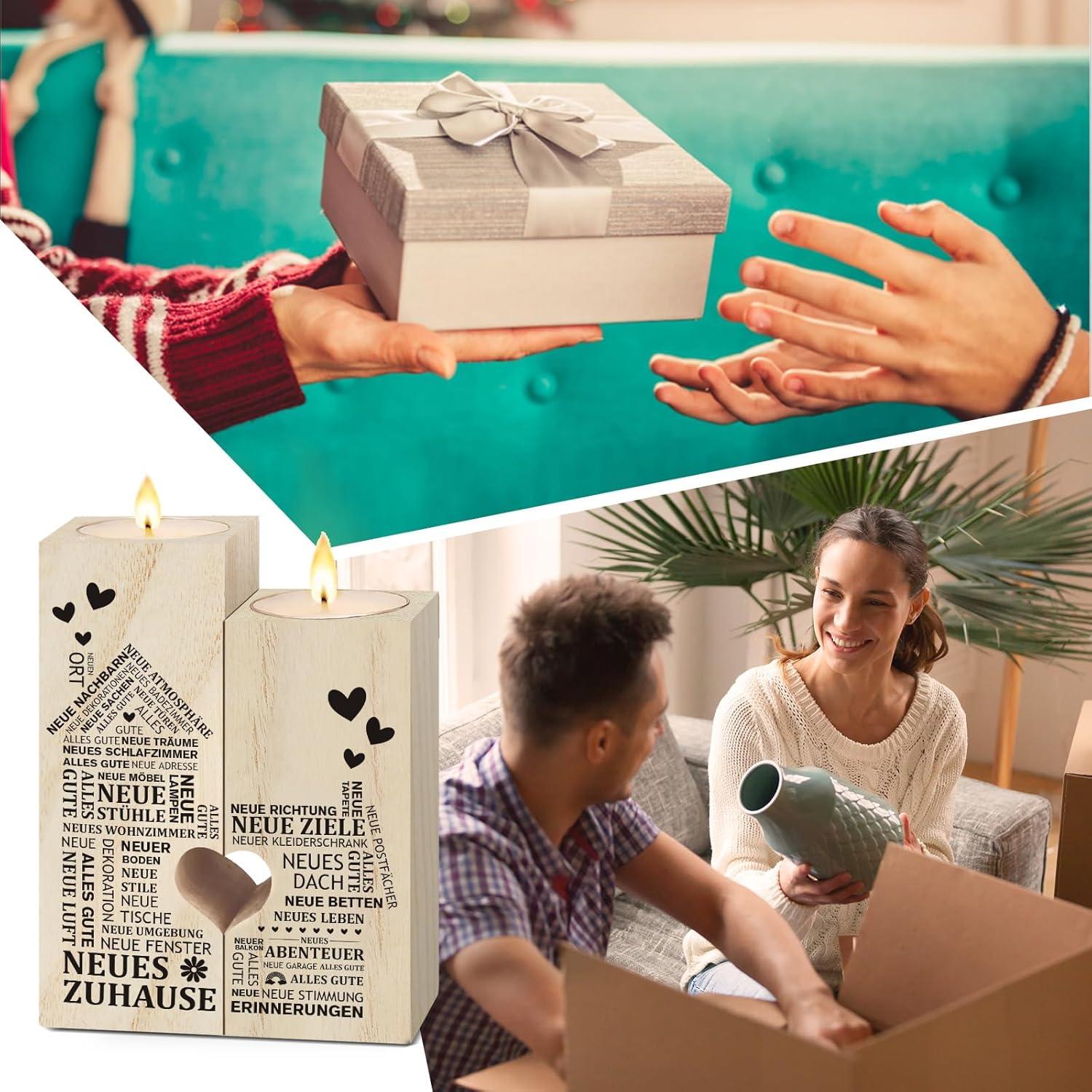 Einzigartige Kerzenhalter aus Holz - Einweihungsgeschenk