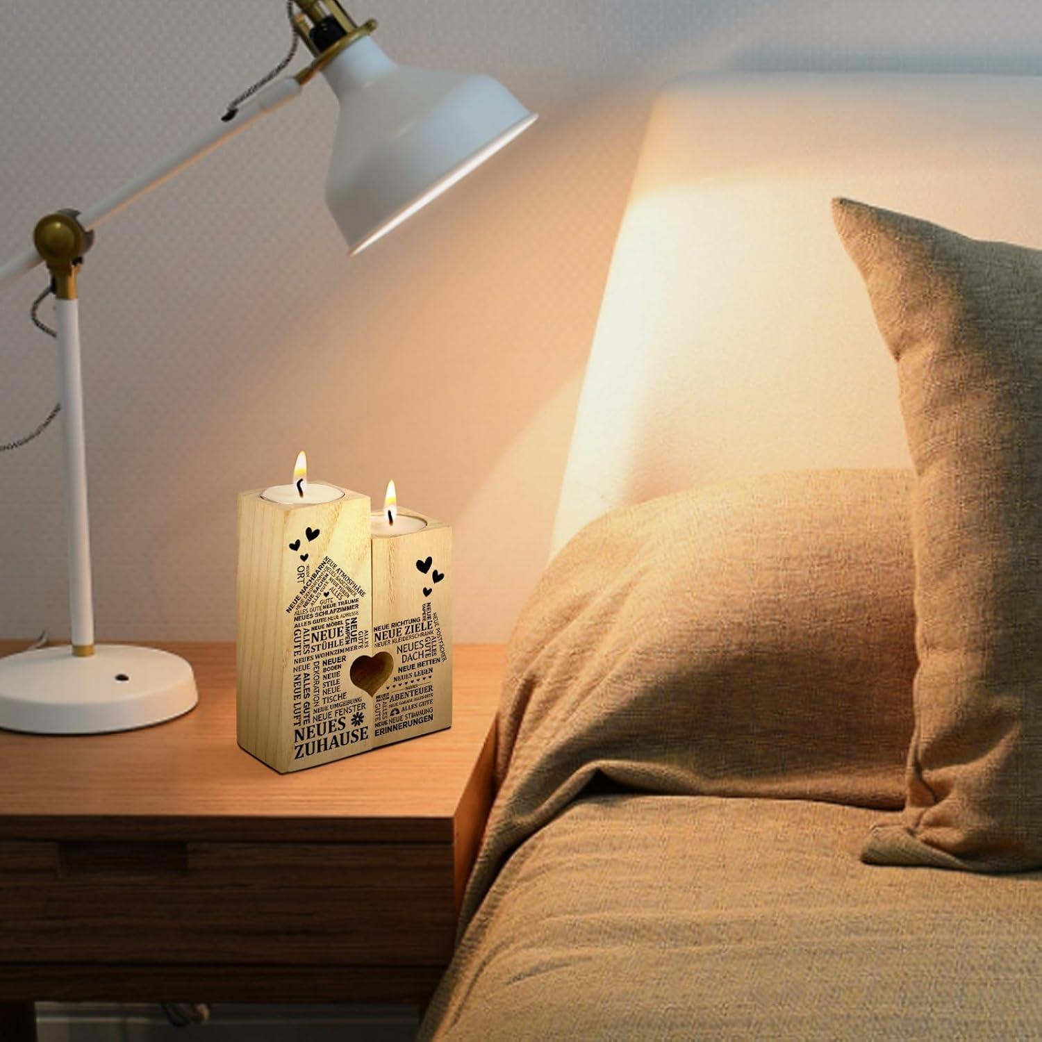 Kerzenständer Holz Einzugsgeschenk Haus Wohnung Neue Dekoration