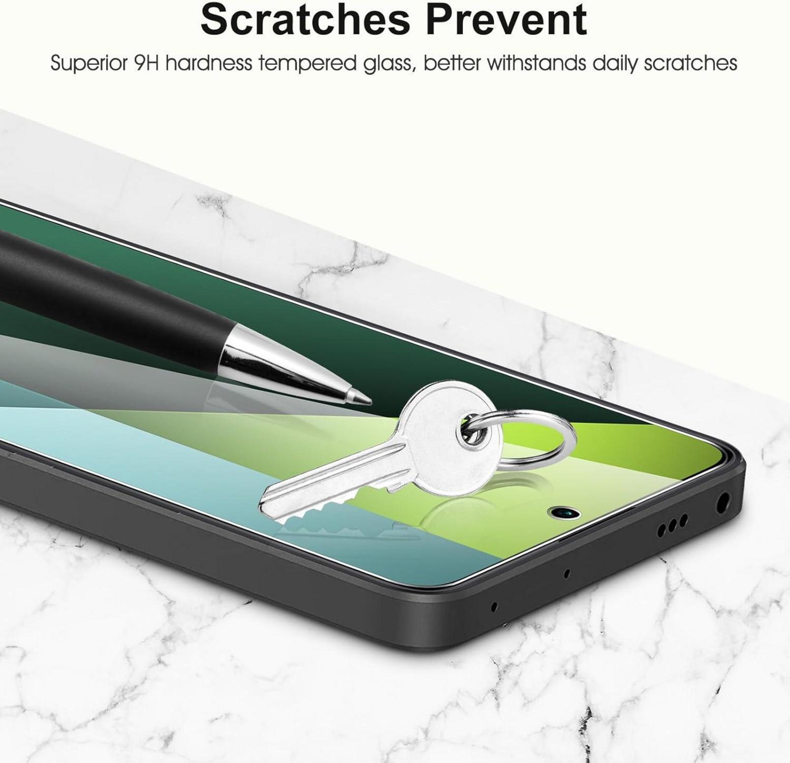 Panzer Schutz Glas Displayschutz für Redmi Note 13 Pro 5G Kamerafolie