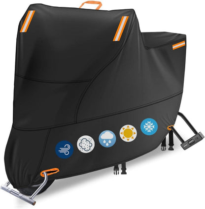 Motorradabdeckung 600D Wasserdicht mit Reflektierenden Streifen
