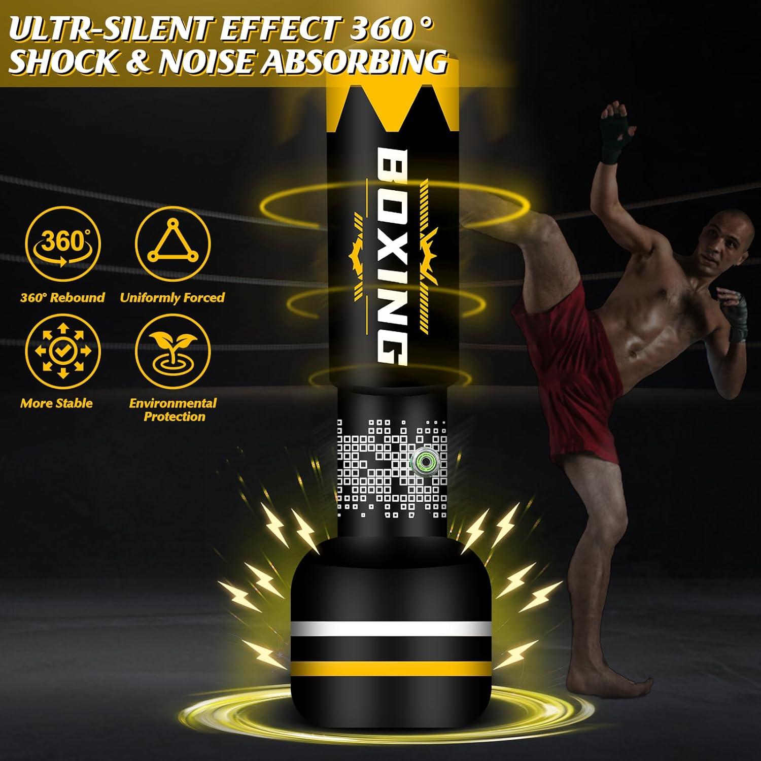 Boxsack 180cm für Erwachsene mit Luftpumpe & Handschuhen MMA Muay Thai Training