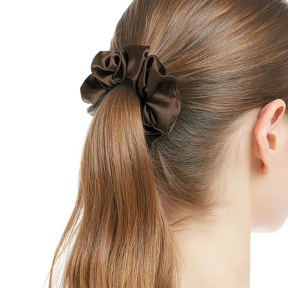 Seide Haarringe Damen 2er Pack Schokolade-2er Pack