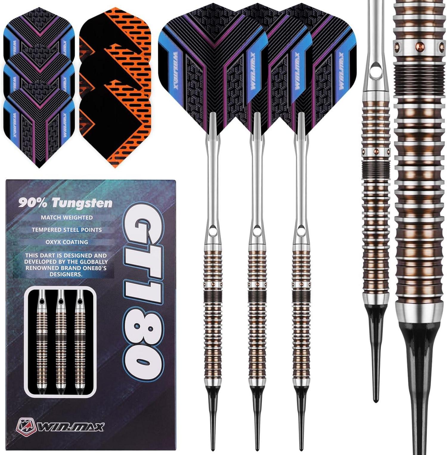 Professionelle Dartpfeile mit Metallspitze 90% Tungsten 16-28g