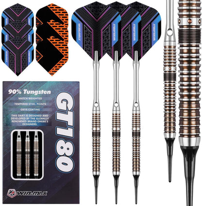 Professionelle Dartpfeile mit Metallspitze 90% Tungsten 16-28g