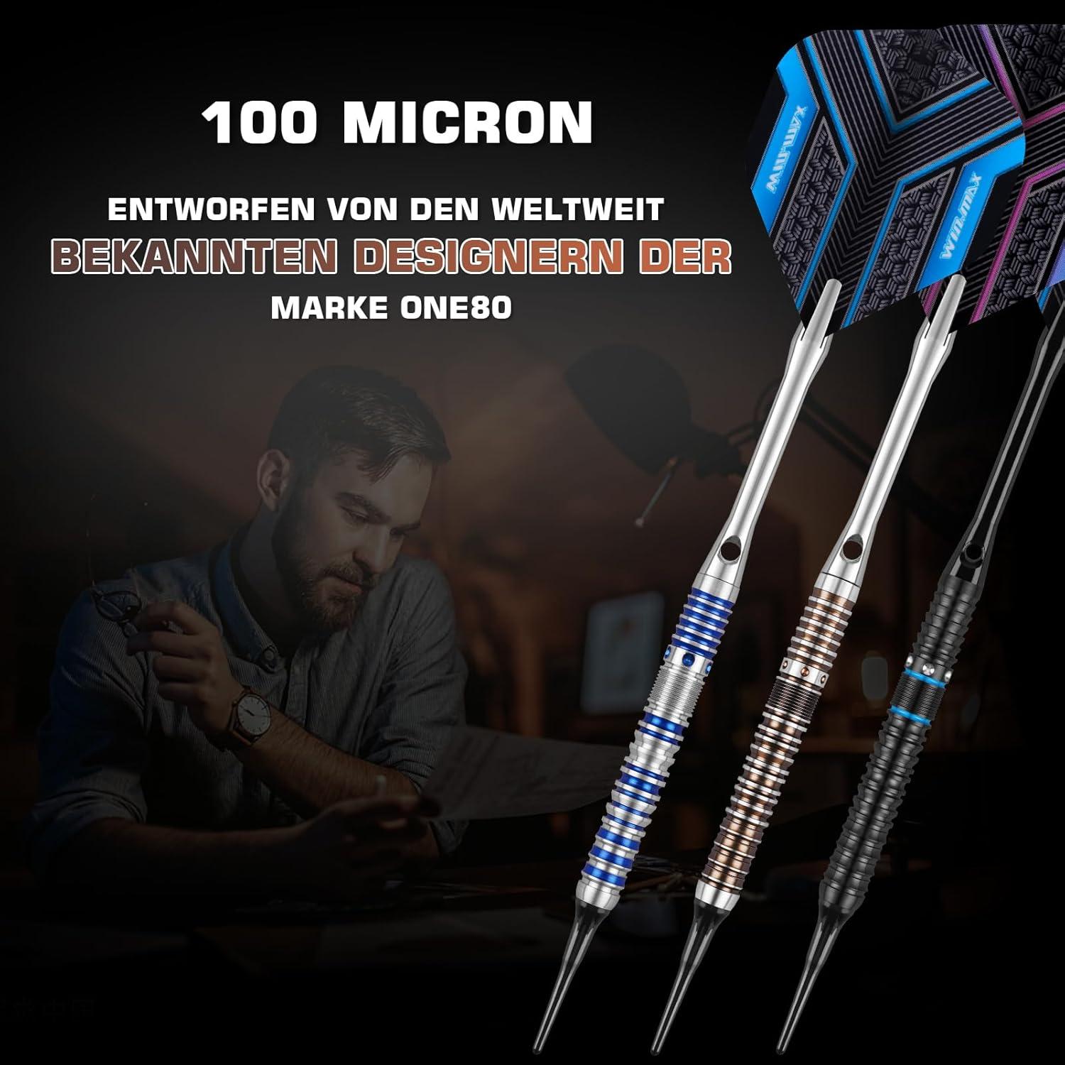WIN.MAX Professionelle Dartpfeile 90% Tungsten 16-28g Wolfram Stahl Darts