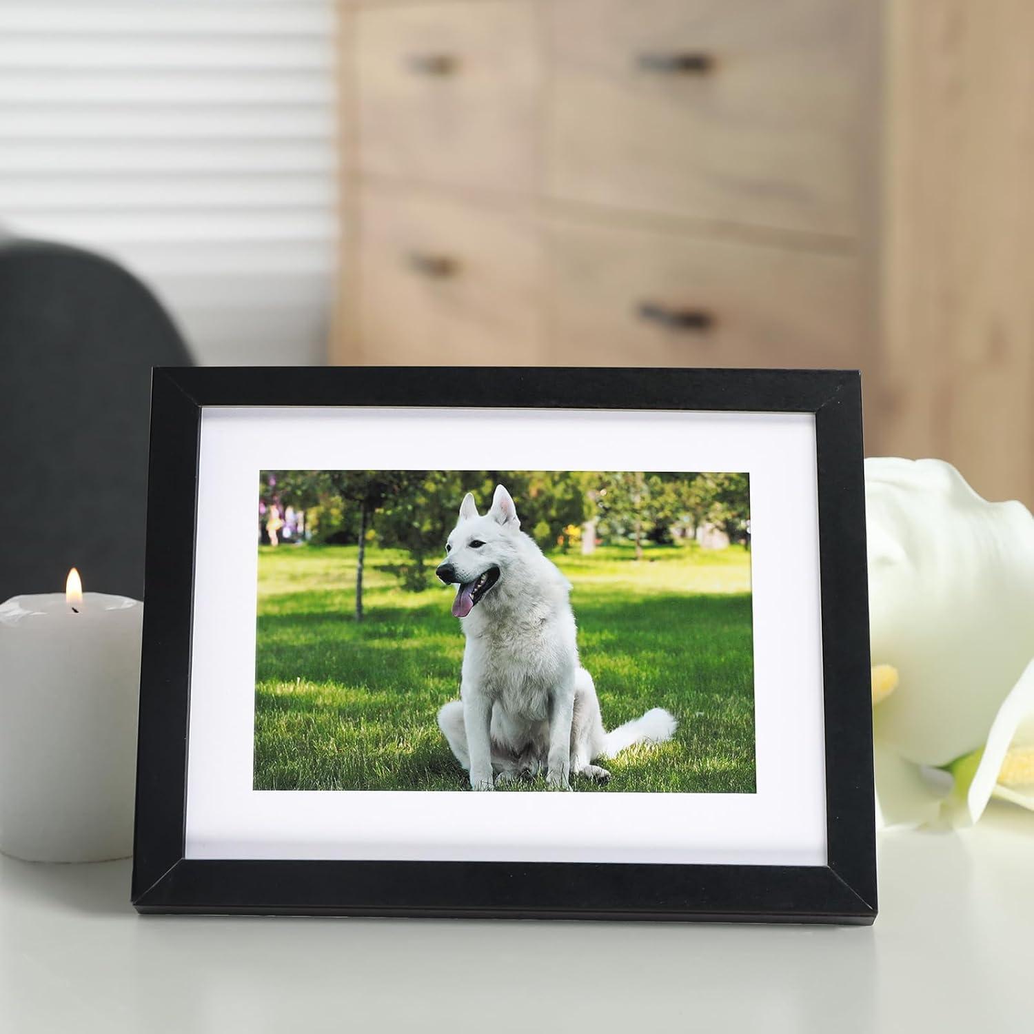 5er Set Bilderrahmen 13x18 cm Schwarz MDF Acrylglas für Wohnzimmer