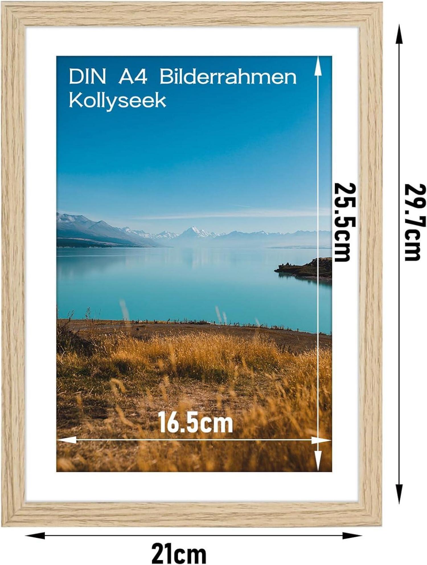 Bilderrahmen DIN A4 MDF Acrylglas-holz Aufhängen Aufstellen
