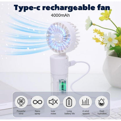 Tragbarer Handventilator mit Wassernebel 4000mAh Mini