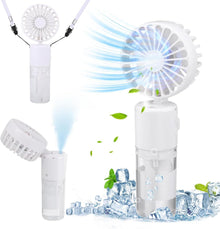 Handventilator mit Wassernebel und 4000mAh Akku, 4 Geschwindigkeiten