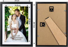 5er Set Bilderrahmen DIN A4 Schwarz Acrylglas MDF Holz