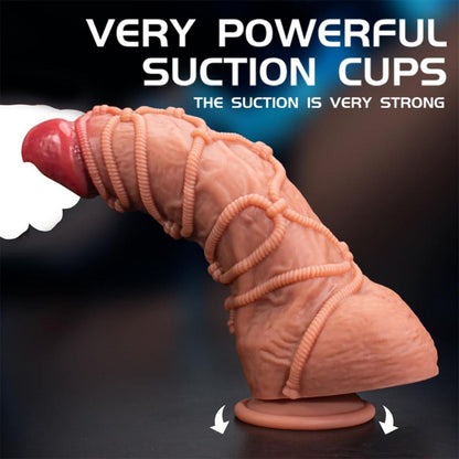 Realistischer Dildo 27cm groß für G-Punkt Stimulation mit Saugnapf und Silikon