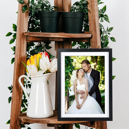 Fotorahmen Set Schwarz 15x20 cm MDF Acrylglas Bilderrahmen Wohnzimmer Hängen