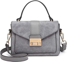 Miss Lulu Damen Umhängetasche Kunstleder Wildleder Vintage