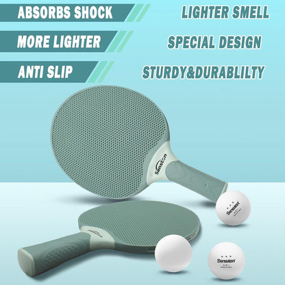 Professionelles Tischtennisset mit 2 Schlägern, 3 Bällen & Tasche
