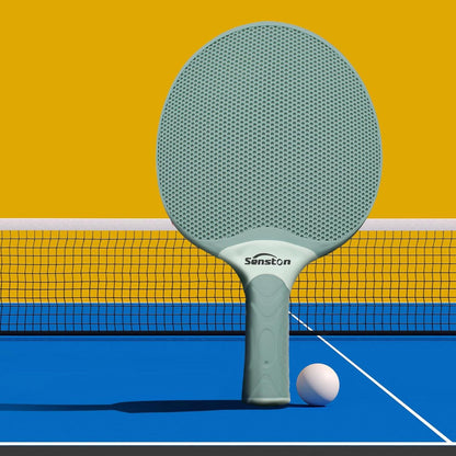 Senston Tischtennisschläger Set 2 Schläger 3 Bälle Aufbewahrungstasche BlauGrün
