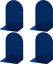Buchstützen Metall Blau Rutschfesten Gummiauflagen 4 Stück