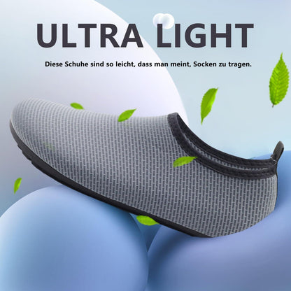 Wasserschuhe Damen Herren Aquaschuhe Badeschuhe Gr. 36-46 Grau