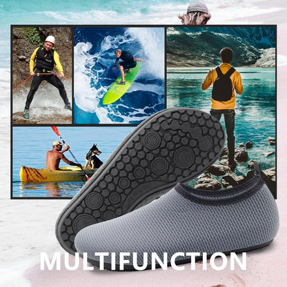 Wasserschuhe Badeschuhe Aquaschuhe Schwimmschuhe 100% Baumwolle Grau