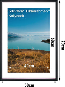 Schwarze Bilderrahmen Set 3er Pack 50x70cm MDF Acrylglas