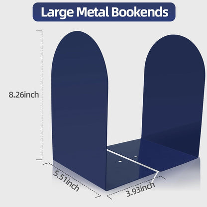 Metall-Buchstützen 8 Stück blau, langlebig, rutschfeste