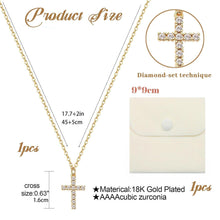 Lilbitty Kreuz Diamant Kette 14K Gold Layered Damen