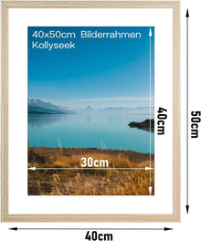 Kollyseek Bilderrahmen 40x50cm MDF Acrylglas-Holz Wohnzimmer