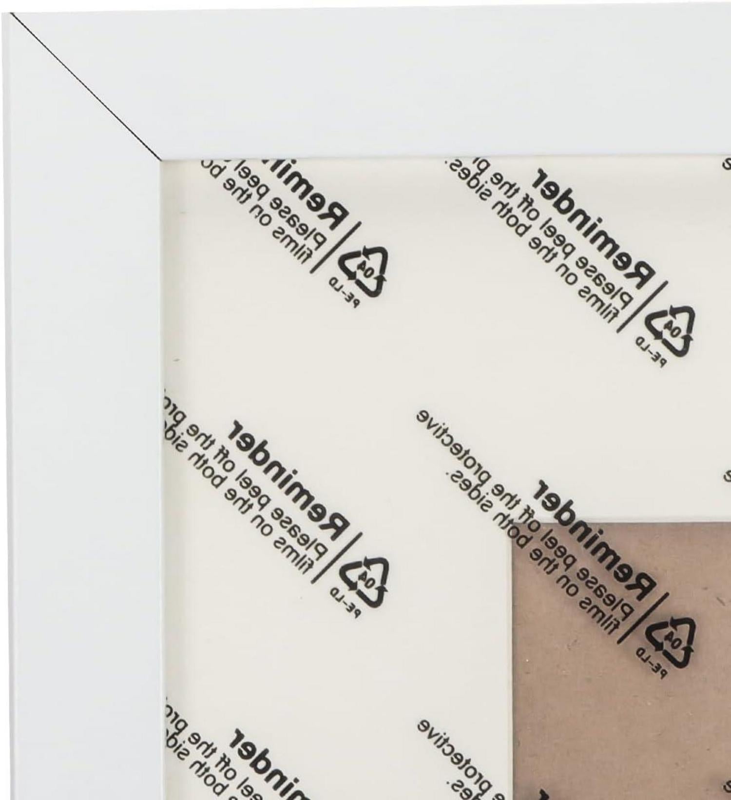 Bilderrahmen DIN A4 Weiß MDF Acrylglas Aufhängen Aufstellen Passepartouts