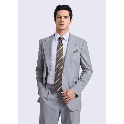 Herren Hochzeitskrawatte mit Streifenmuster und Einstecktuch