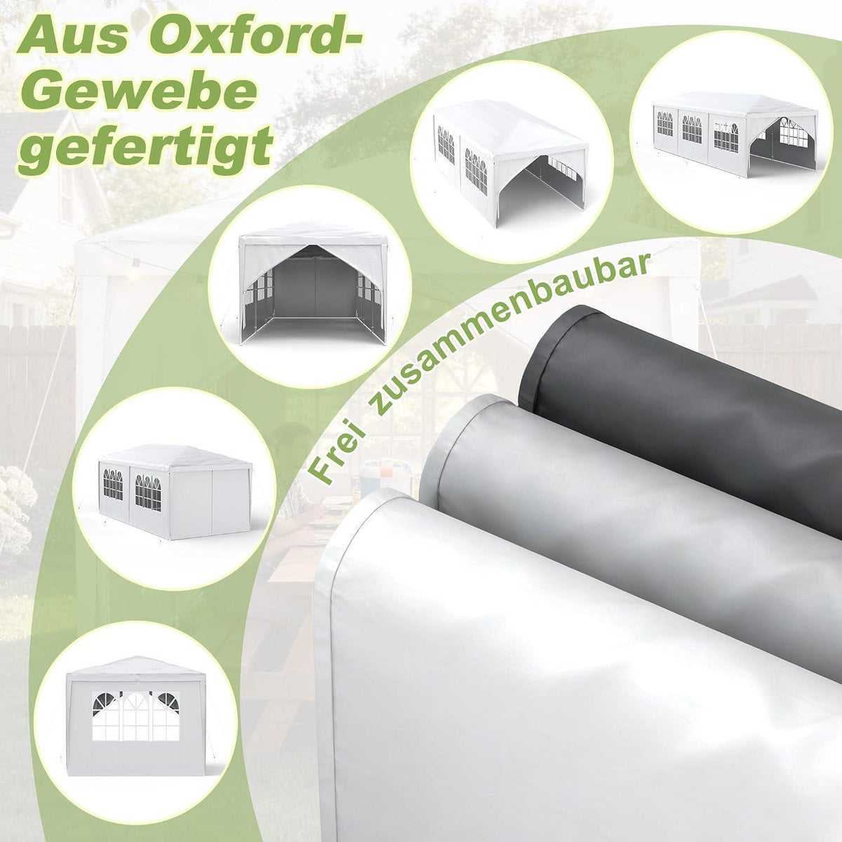 Party Zelt 3x6m – Wasserdicht & Robust für Garten & Camping