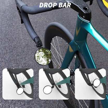 Fahrradspiegel für Lenkerende, HD-Glas konvex, 3" für Flat/Drop Bar