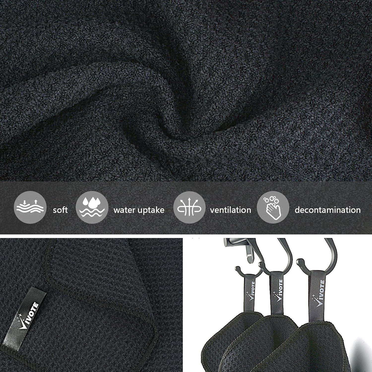 Mikrofasertücher Schwarz Waffeltuch Spültuch 20 x 20 cm 12er Pack