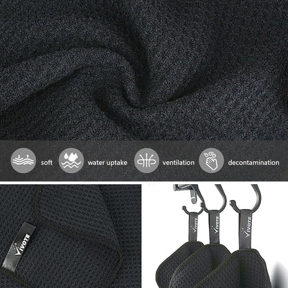 Mikrofasertücher Schwarz Waffeltuch Spültuch 20 x 20 cm 12er Pack