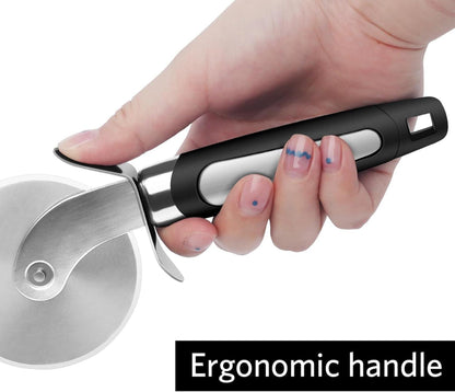 Pizzaschneider Pizzarad scharfe Klinge Krusten Torten Schwarz neu definiert