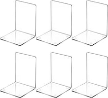 Acryl Buchstütze Set transparent mit rutschfesten Aufklebern 3 Stück