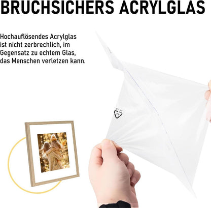 Bilderrahmen MDF Acrylglas-holz 30x30cm Wohnzimmer Dekoration