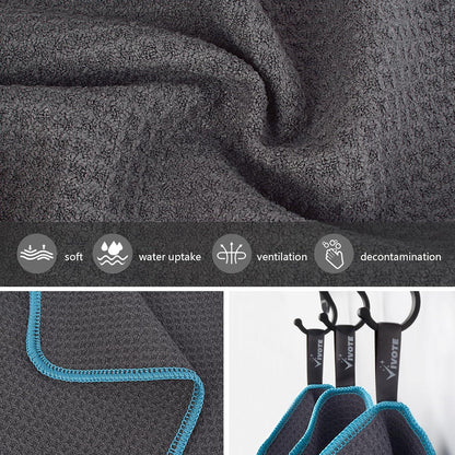 Mikrofasertücher Waffeltuch Grau 12er Set, waschbar & fusselfrei 20x20