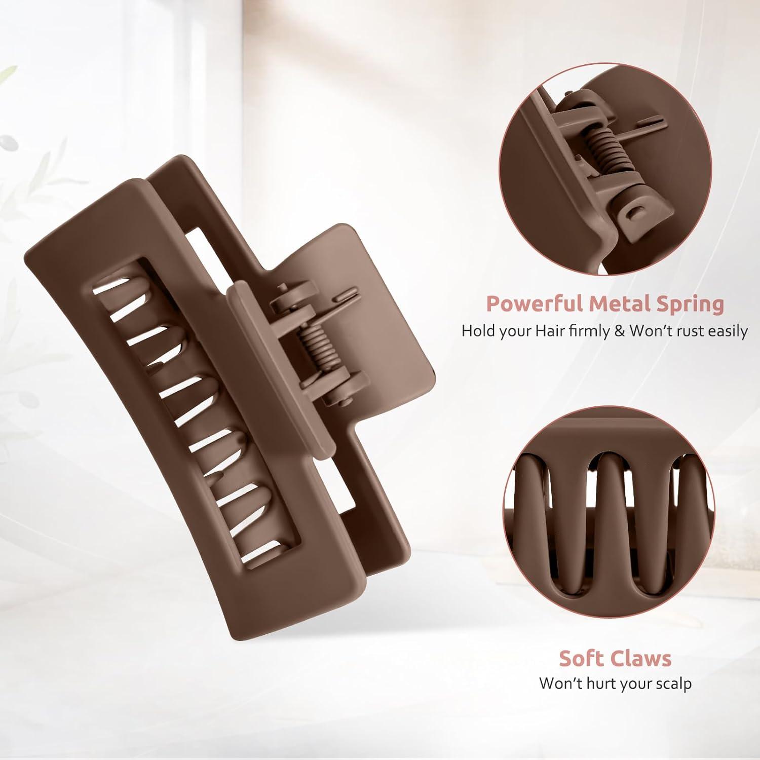Große Haarklammer 8cm Haarspangen für dickes Haar Rutschfestes Jaw Clips E