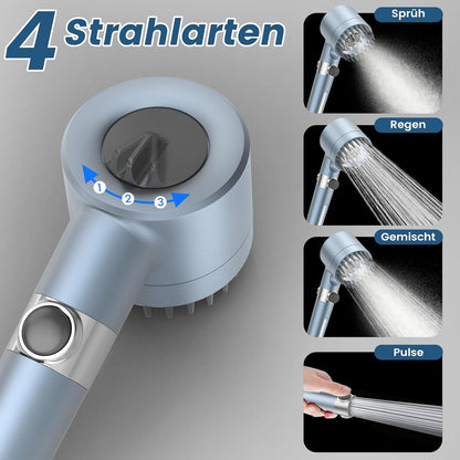 Digiroot Hochdruck-Duschkopf mit Filter und 1,5m Schlauch