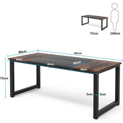 Industrietisch Esstisch 160x80 cm Rustikales Braun