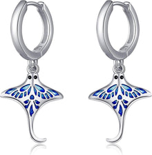 Stachelrochen Ohrringe Sterling Silber Mantarochen Ozean Geschenk
