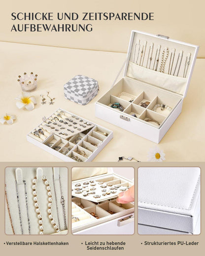 Schmuckkästchen Organizer Damen 2 Pack Schmuckaufbewahrung Reise