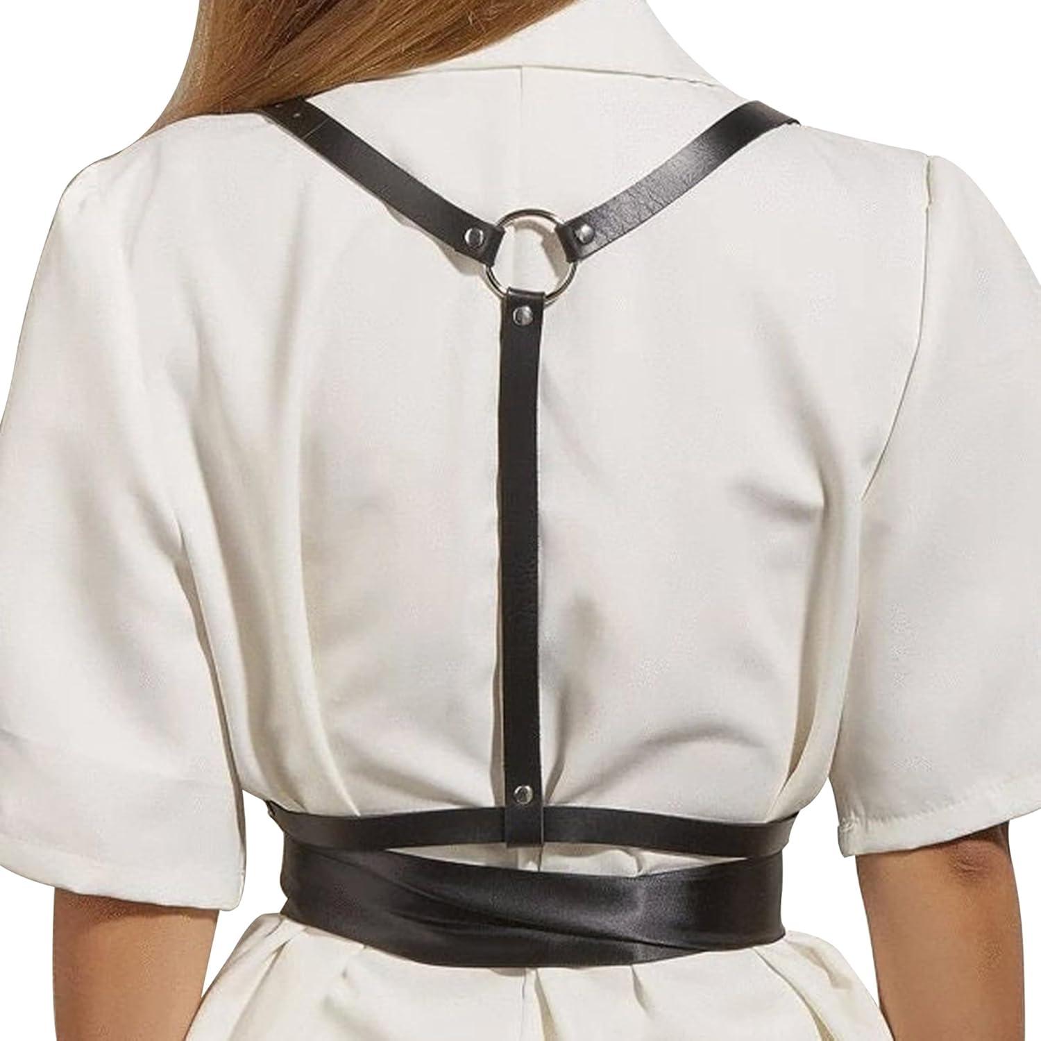 Punk Taillengürtel PU Leder Harness Gothic Rave Halloween