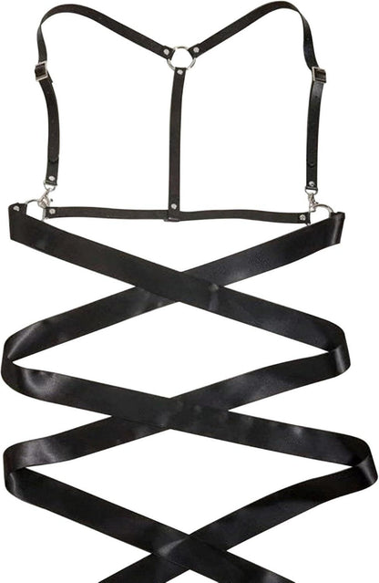 TUYMNI Trendiger Punk Taillengürtel PU Leder Harness Gothic Damen Cosplay Halloween