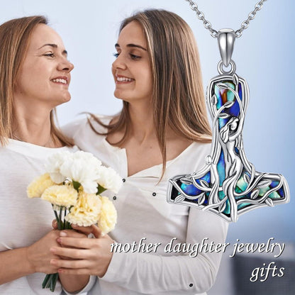 Wikinger Thors Hammer Halskette Sterling Silber Mutter Tochter Anhänger Schmuck