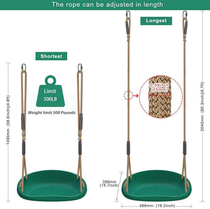 Heavy Duty Swing Seat with Adjustable Rope