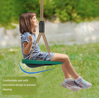Heavy Duty Swing Seat with Adjustable Rope and Carabiners, Cushion