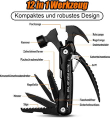 BIIB Multitool Hammer Geschenk Männer Vatertag Papa Camping