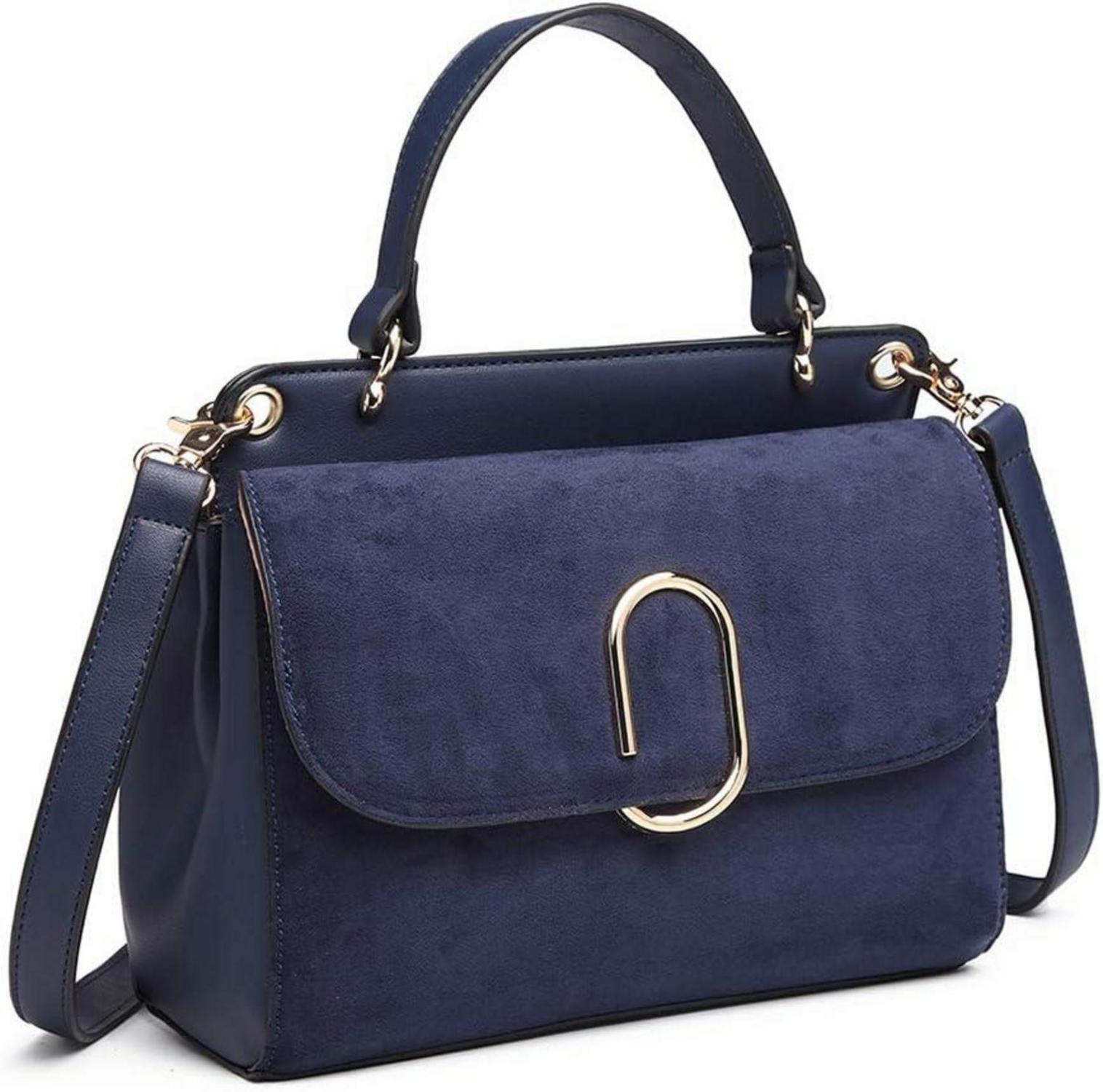 Damen Umhängetasche Top-Griff Kunstleder Wildleder Vintage Elegante