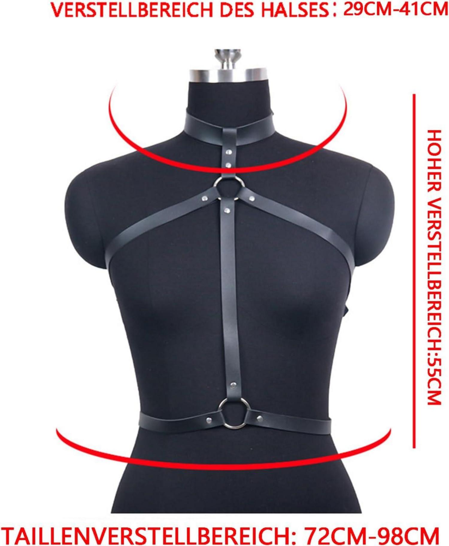 Harness Damen Sexy Leder Bondageset Fetisch SM Fesseln BDSM Erotik